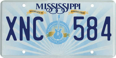 MS license plate XNC584