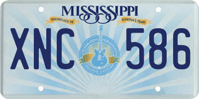 MS license plate XNC586