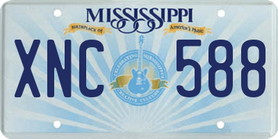 MS license plate XNC588