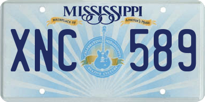 MS license plate XNC589