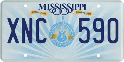 MS license plate XNC590