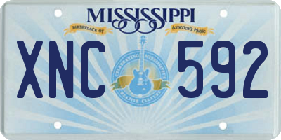 MS license plate XNC592