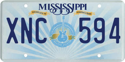 MS license plate XNC594