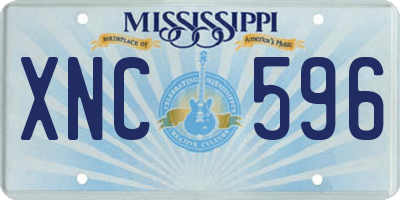 MS license plate XNC596