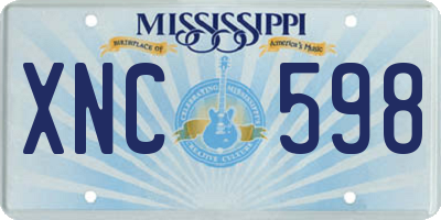 MS license plate XNC598