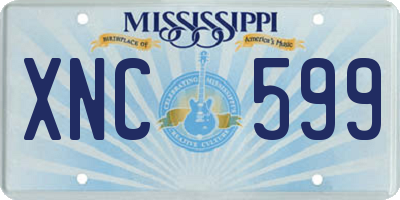 MS license plate XNC599
