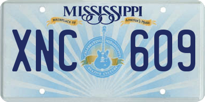 MS license plate XNC609