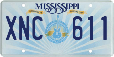 MS license plate XNC611