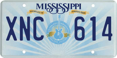 MS license plate XNC614