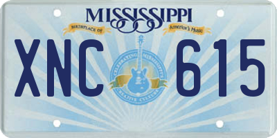 MS license plate XNC615