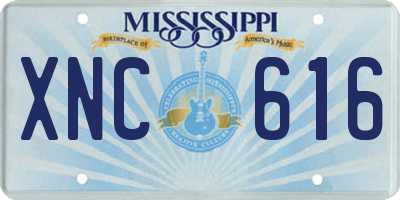 MS license plate XNC616