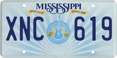 MS license plate XNC619
