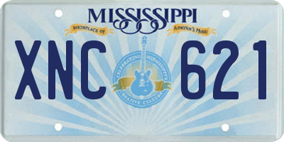 MS license plate XNC621