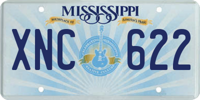 MS license plate XNC622