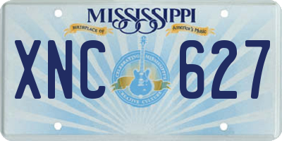 MS license plate XNC627