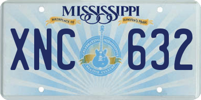 MS license plate XNC632