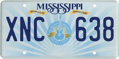 MS license plate XNC638