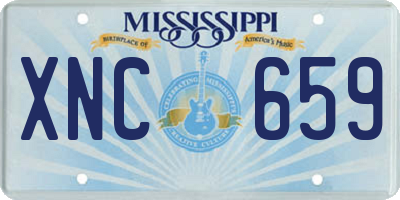 MS license plate XNC659