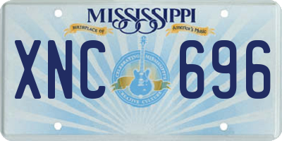 MS license plate XNC696