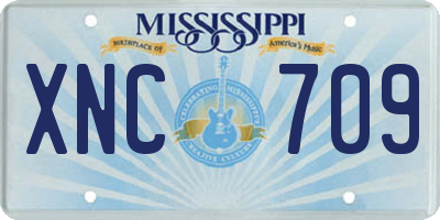 MS license plate XNC709