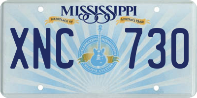 MS license plate XNC730