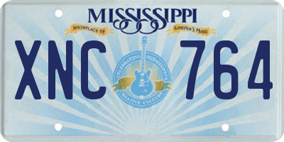 MS license plate XNC764