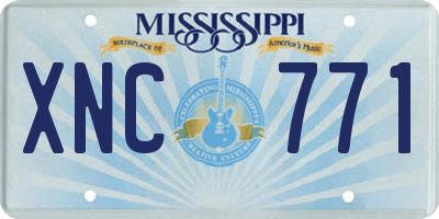 MS license plate XNC771