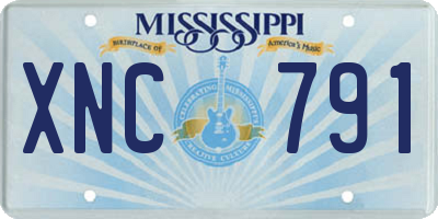 MS license plate XNC791