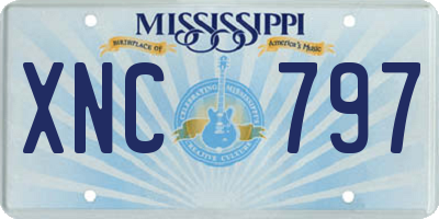MS license plate XNC797