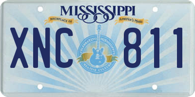 MS license plate XNC811