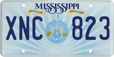 MS license plate XNC823