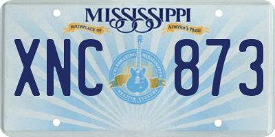 MS license plate XNC873