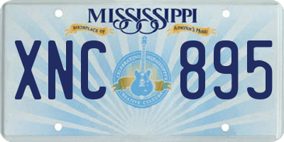 MS license plate XNC895