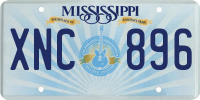 MS license plate XNC896