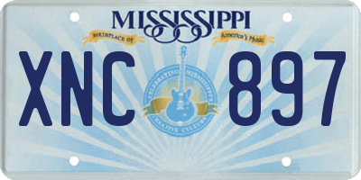 MS license plate XNC897