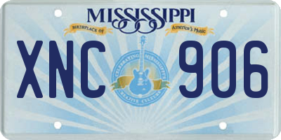 MS license plate XNC906