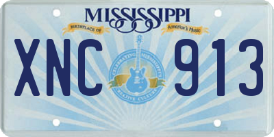 MS license plate XNC913