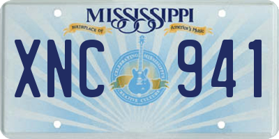 MS license plate XNC941