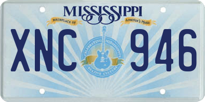 MS license plate XNC946