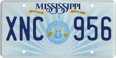MS license plate XNC956