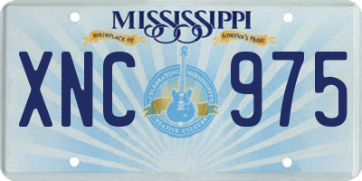 MS license plate XNC975