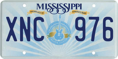 MS license plate XNC976
