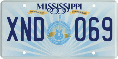 MS license plate XND069