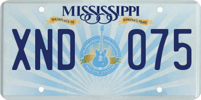 MS license plate XND075