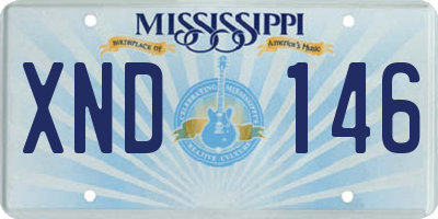 MS license plate XND146
