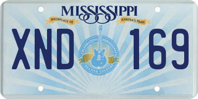 MS license plate XND169