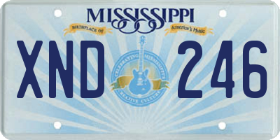 MS license plate XND246
