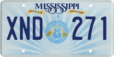 MS license plate XND271