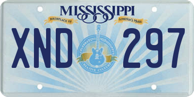 MS license plate XND297
