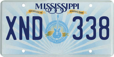 MS license plate XND338
